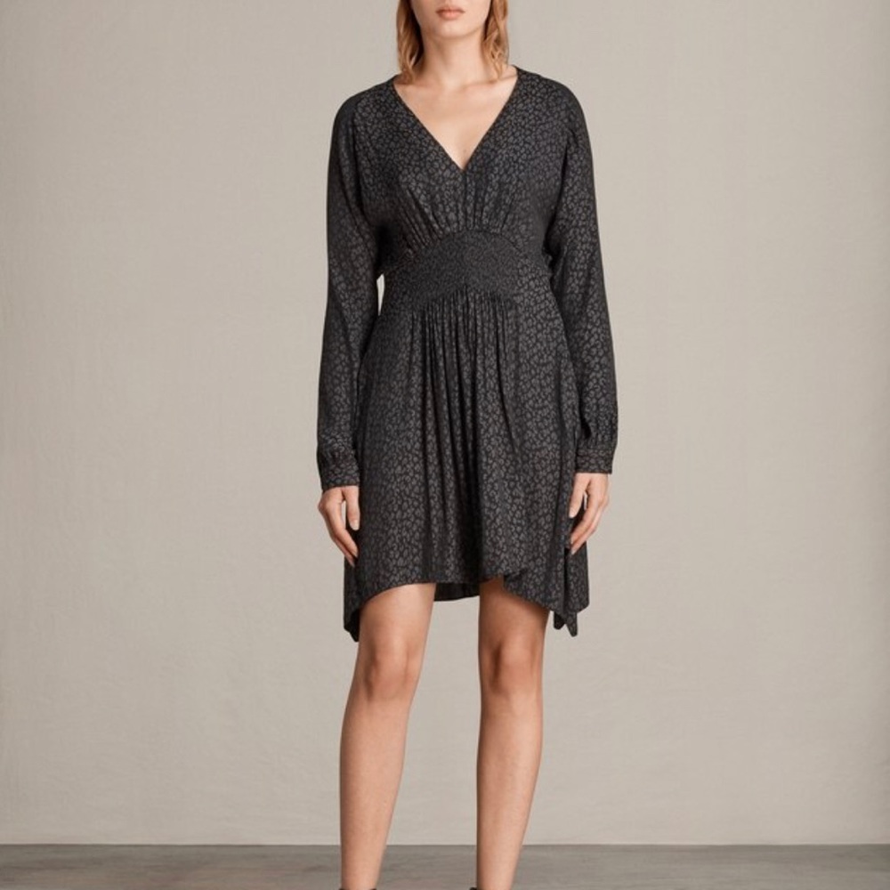 All Saints | Nichola Leopard Print Dress | XS